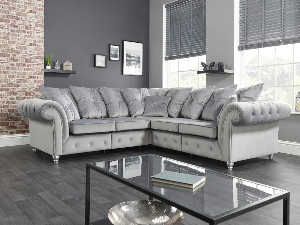Kensington 2C2 Corner Sofa – 240x240 cm with Button Detailing - Image 2